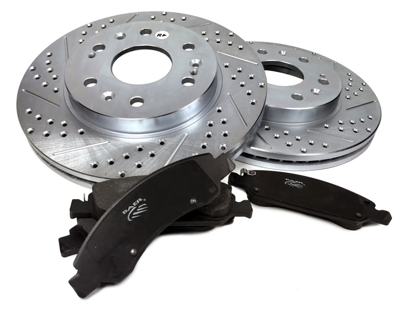 Jeep Wrangler JK Brake Kit - Front - Baer Brakes - Slotted/Drilled Rotors + Ceramic Pads - `07-`18